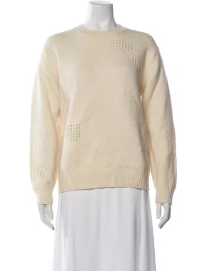 Pre-owned The Kooples Wool Patterned Sweater In Neutrals/yellow