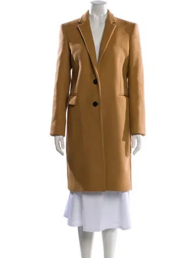 Pre-owned The Kooples Wool Peacoat In Brown