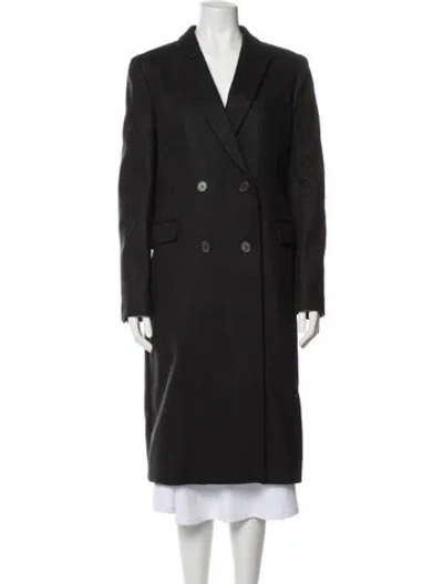 Pre-owned The Kooples Wool Peacoat In Gray