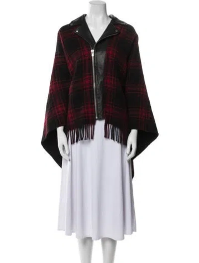 Pre-owned The Kooples Wool Plaid Print Jacket In Multi