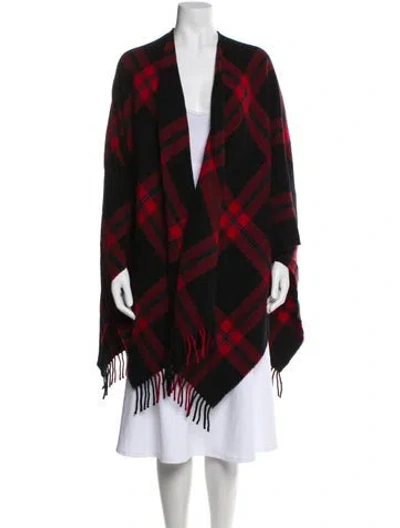 Pre-owned The Kooples Wool Plaid Print Sweater In Red
