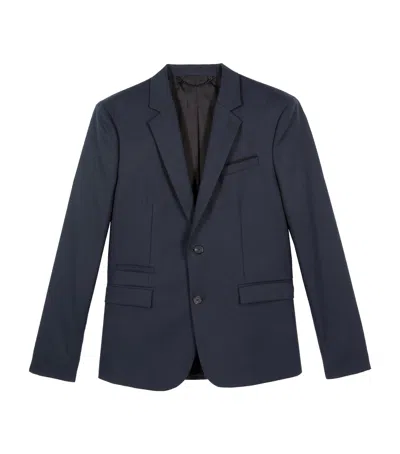 The Kooples Marineblaue Anzugjacke Aus Wolle In Navy,black