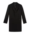 The Kooples Wool Single-breasted Overcoat In Black