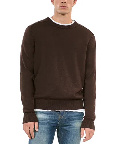 The Kooples Wool Straight Fit Sweater In Dark Brown