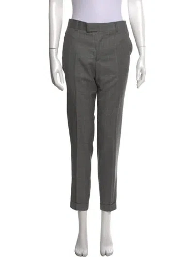 Pre-owned The Kooples Wool Straight Leg Pants In Gray