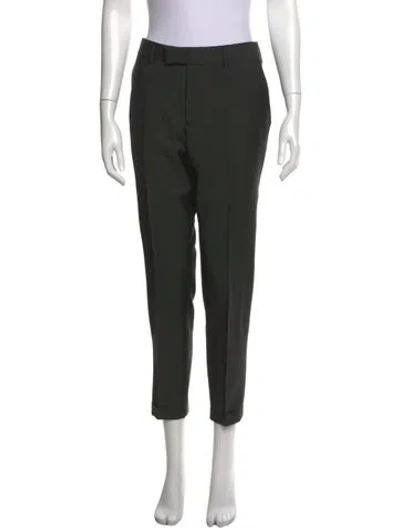 Pre-owned The Kooples Wool Straight Leg Pants In Green