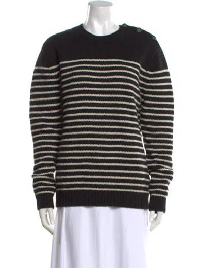 Pre-owned The Kooples Wool Striped Sweater In Black