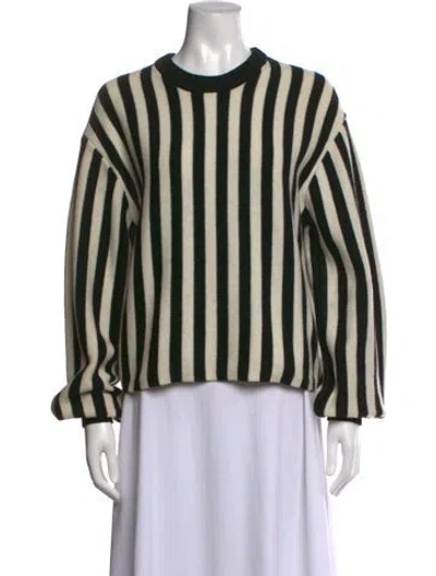 Pre-owned The Kooples Wool Striped Sweater In Black