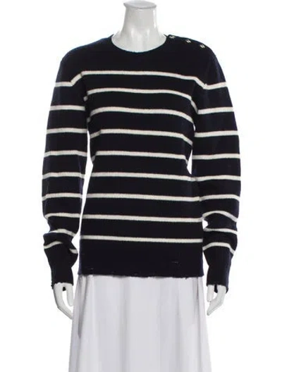 Pre-owned The Kooples Wool Striped Sweater In Blue