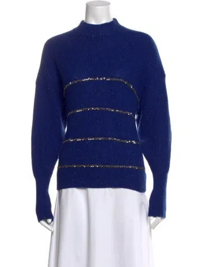 Pre-owned The Kooples Wool Striped Sweater In Blue