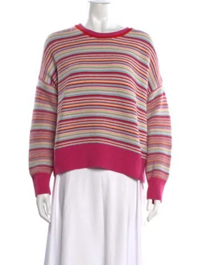 Pre-owned The Kooples Wool Striped Sweater In Pink