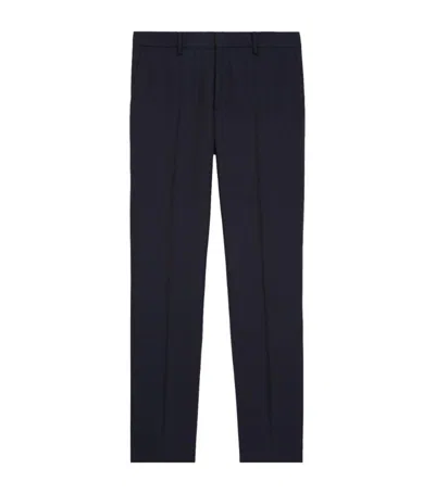 The Kooples Wool Tailored Trousers In Navy