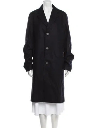Pre-owned The Kooples Wool Trench Coat In Black