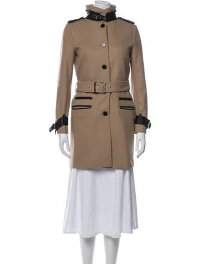 Pre-owned The Kooples Wool Trench Coat In Brown