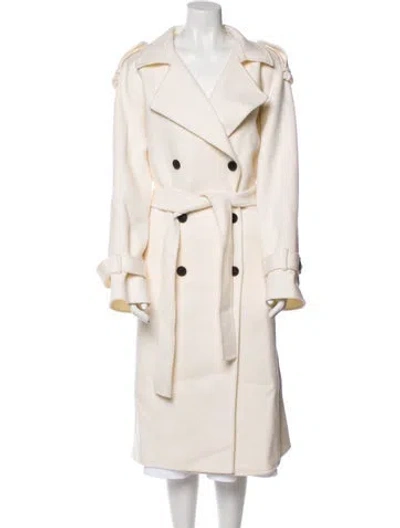 Pre-owned The Kooples Wool Trench Coat W/ Tags In Neutral