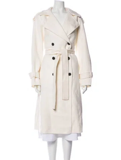 Pre-owned The Kooples Wool Trench Coat W/ Tags In Neutral