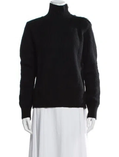 Pre-owned The Kooples Wool Turtleneck Sweater In Black
