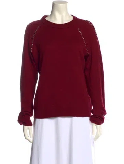 Pre-owned The Kooples Wool Turtleneck Sweater In Burgundy