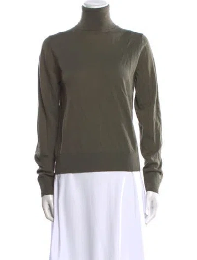 Pre-owned The Kooples Wool Turtleneck Sweater In Green