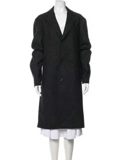 Pre-owned The Kooples Wool Tweed Pattern Coat W/ Tags In Blue