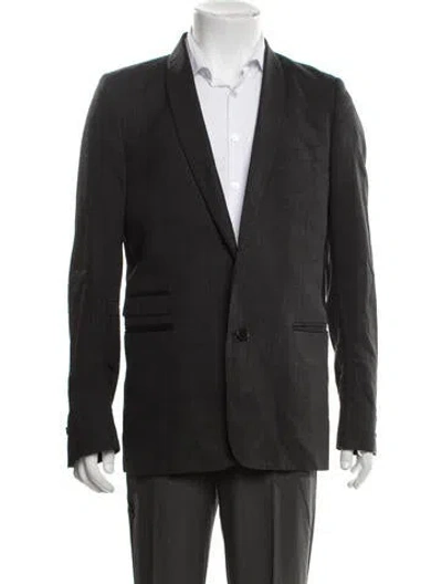 Pre-owned The Kooples Wool Two-piece Blazer In Grey