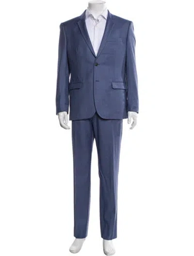Pre-owned The Kooples Wool Two-piece Suit Vest In Blue