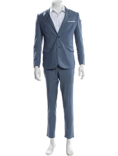 Pre-owned The Kooples Wool Two-piece Suit Vest In Blue