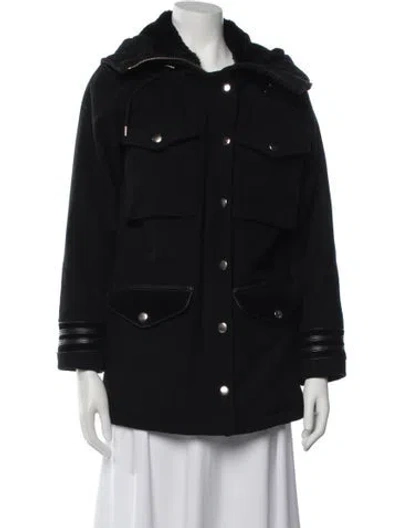 Pre-owned The Kooples Wool Utility Jacket In Black