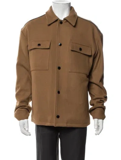 Pre-owned The Kooples Wool Utility Jacket In Brown