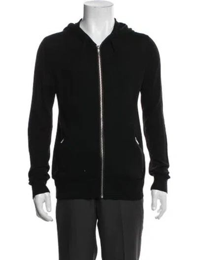 Pre-owned The Kooples Wool V-neck Cardigan In Black