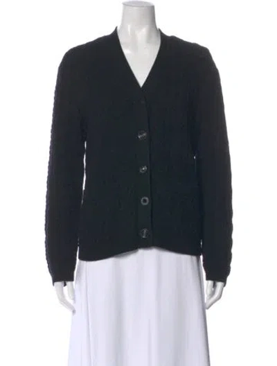 Pre-owned The Kooples Wool V-neck Sweater In Black