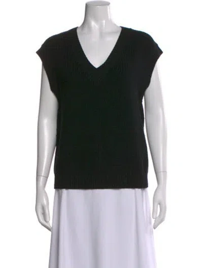 Pre-owned The Kooples Wool V-neck Sweater In Black