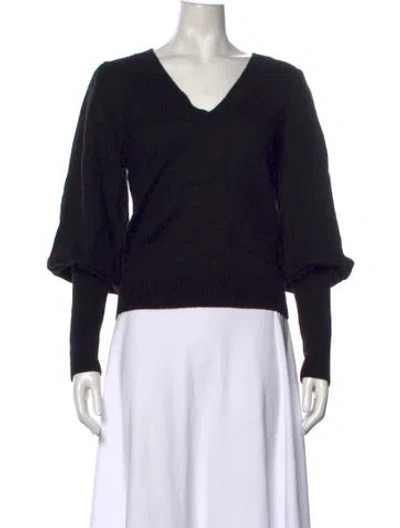 Pre-owned The Kooples Wool V-neck Sweater In Black