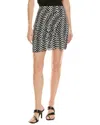 The Kooples Zigzag Draped Mini Skirt In White