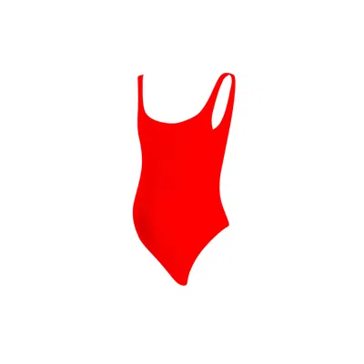 The Koozy Maternity Chani Bodysuit In Sunset Red