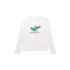 The Koozy Men's Bird Un Goal 15 Long Sleeve T-shirt In White Pg Cotton In White