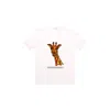 The Koozy Men's Giraffe Un Goal 15 T-shirt In White Pg Cotton In White