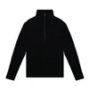 The Koozy Women's Ali Long Sleeve Half-zip In Black In Black