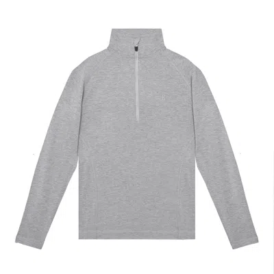 The Koozy Women's Grey Ali Long Sleeve Half-zip In Melange