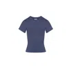 The Koozy Women's Margot T-shirt ¾ Sleeve In Pima Cotton In Nightshadow Blue In Blue