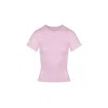 The Koozy Women's Pink Margot T-shirt ¾ Sleeve In Pima Cotton In Morning Rose In Pink