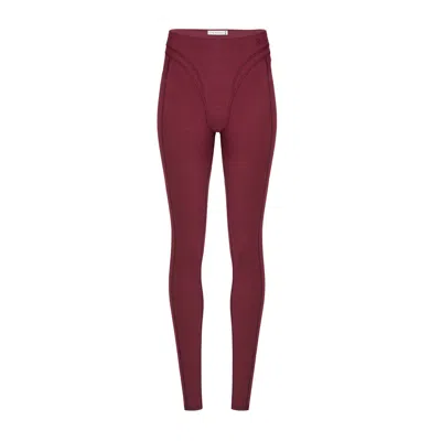 The Koozy Women's Red Monroe Leggings In Burgundy