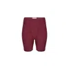 The Koozy Women's Red Monroe Stretch Shorts In Burgundy In Red