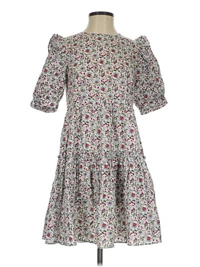 Pre-owned The Korner Casual Dress In Gray