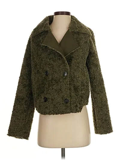 The Korner Faux Fur Jacket In Green