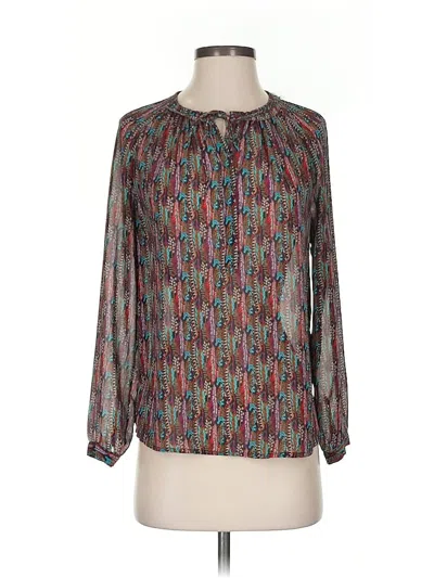 Pre-owned The Korner Long Sleeve Blouse In Gray