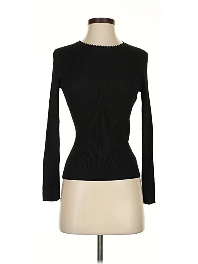 Pre-owned The Korner Long Sleeve Top Black Turtleneck Tops