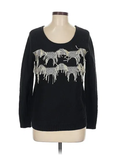 Pre-owned The Korner Pullover Sweater In Black