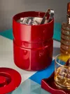 The Lacquer Company Lacquered Ice Bucket  Abask Luxury Gift In  Red