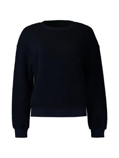 The Lady And The Sailor Crew-neck Bouclé Sweater In Blue
